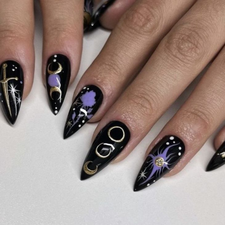 20 Black Halloween Nail Ideas: From Ghosts to Spider Webs, Nail Art to Die For