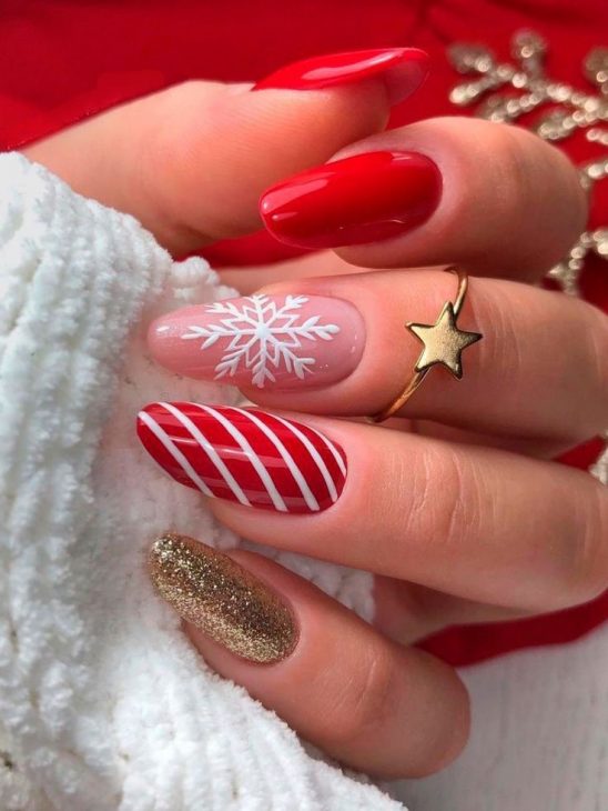 21 Festive Red Holiday Nail Designs for 2024-2025