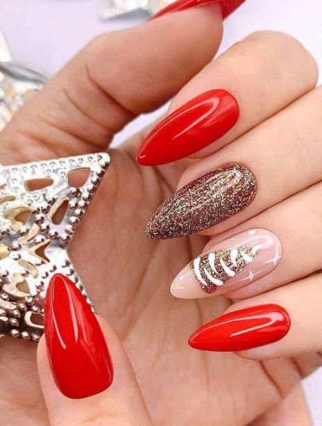 21 Festive Red Holiday Nail Designs for 2024-2025