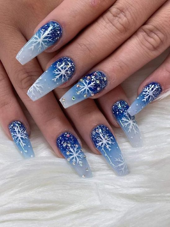 20 Stunning Snowflake Nail Ideas for 2024: Festive and Chic Winter Designs