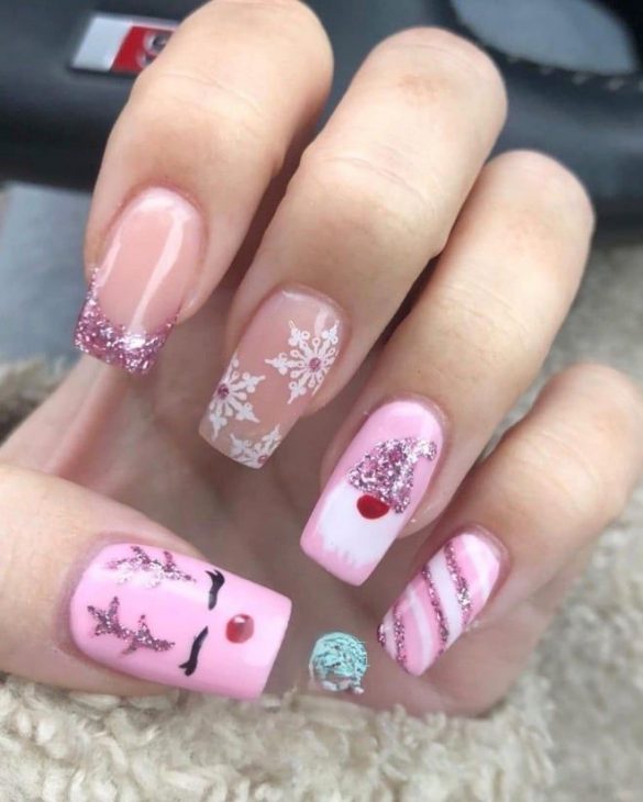 20 Stunning Pink Winter Nails Ideas for 2024-2025: Elegant, Festive, and On-Trend