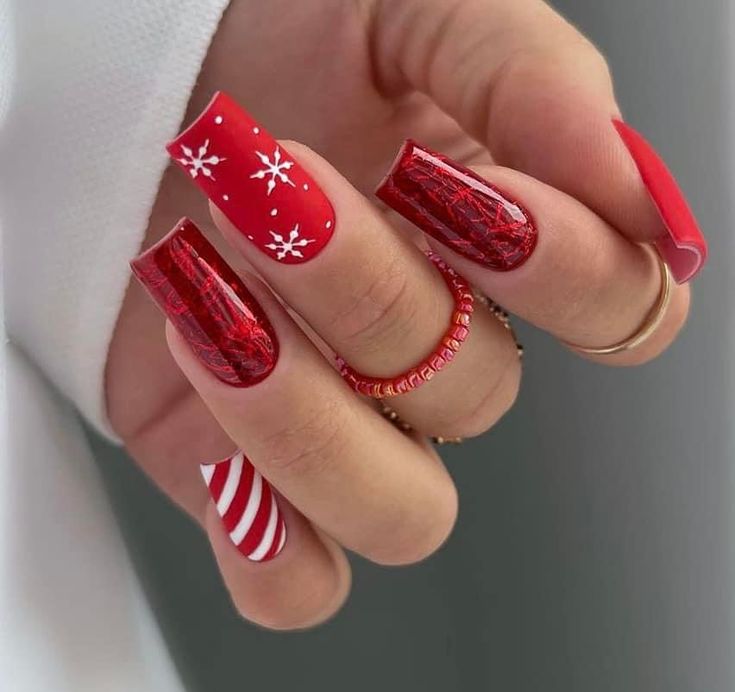 21 Festive Red Holiday Nail Designs for 2024-2025