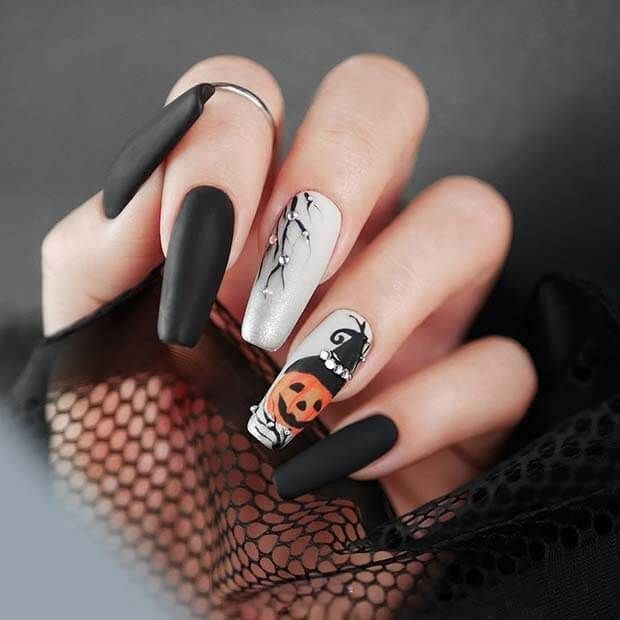 20 Black Halloween Nail Ideas: From Ghosts to Spider Webs, Nail Art to Die For