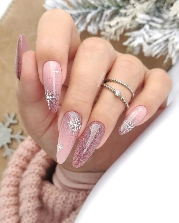 20 Stunning Pink Winter Nails Ideas for 2024-2025: Elegant, Festive, and On-Trend