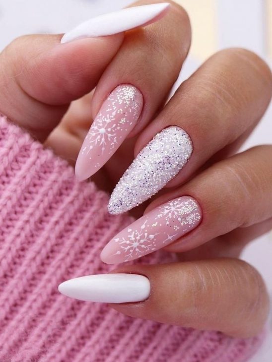 20 Stunning Pink Winter Nails Ideas for 2024-2025: Elegant, Festive, and On-Trend