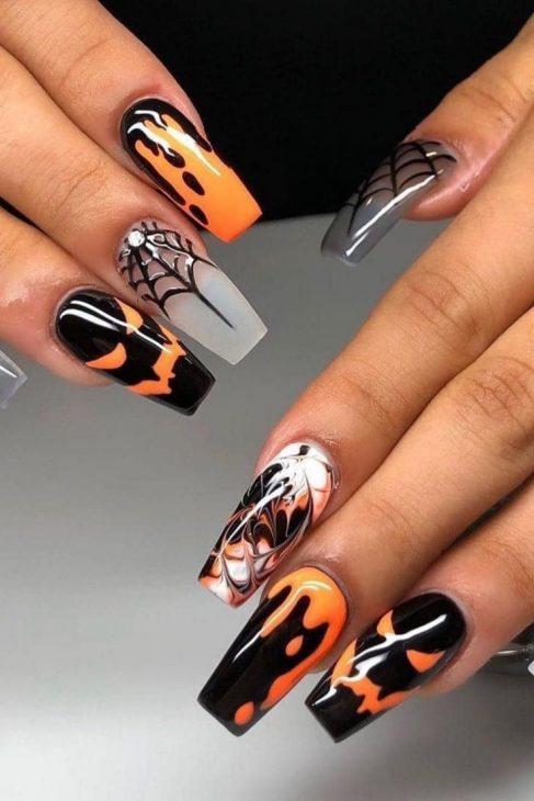 20 Black Halloween Nail Ideas: From Ghosts to Spider Webs, Nail Art to Die For