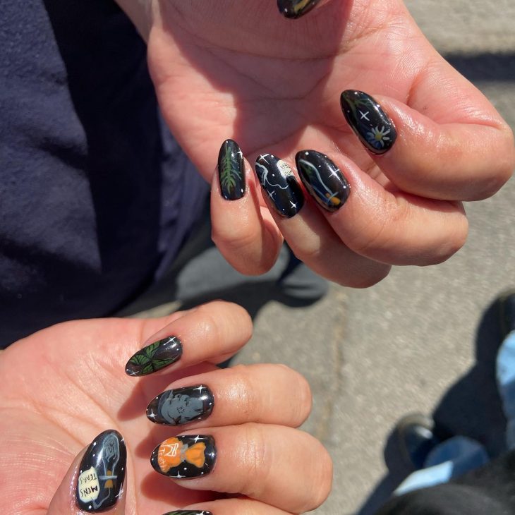 20 Witchy Nails Ideas: Almond, Stiletto, and Coffin Shapes for a Mystical Manicure