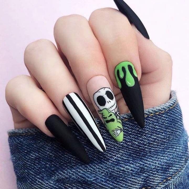 20 Black Halloween Nail Ideas: From Ghosts to Spider Webs, Nail Art to Die For