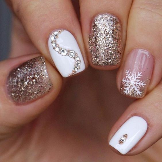 20 Stunning Snowflake Nail Ideas for 2024: Festive and Chic Winter Designs