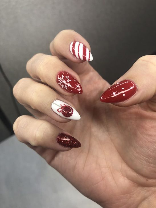 21 Festive Red Holiday Nail Designs for 2024-2025