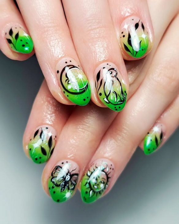 20 Witchy Nails Ideas: Almond, Stiletto, and Coffin Shapes for a Mystical Manicure