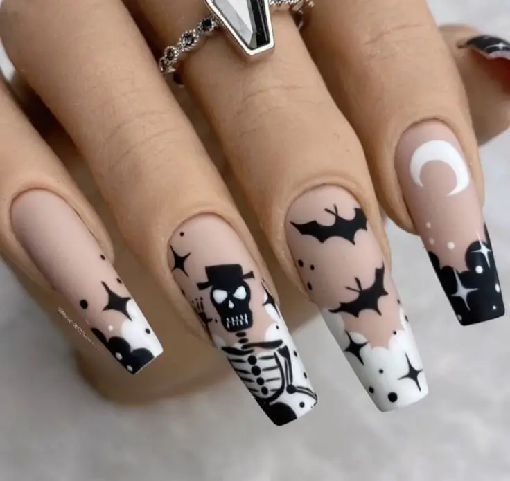 20 Black Halloween Nail Ideas: From Ghosts to Spider Webs, Nail Art to Die For