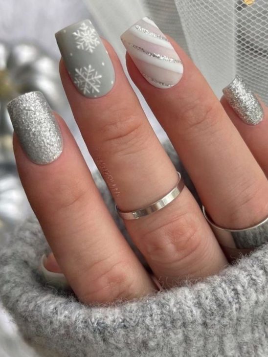 20 Stunning Snowflake Nail Ideas for 2024: Festive and Chic Winter Designs