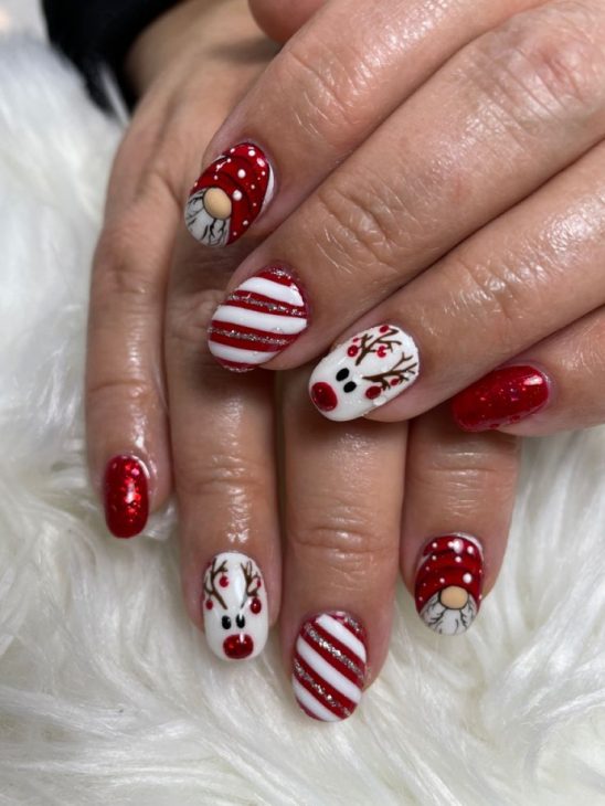 21 Festive Red Holiday Nail Designs for 2024-2025