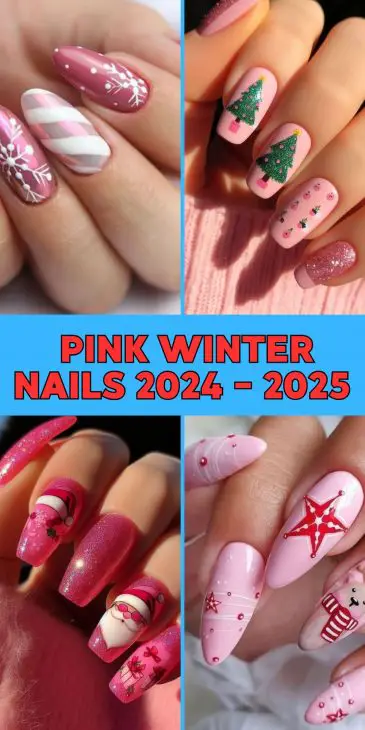 20 Stunning Pink Winter Nails Ideas for 2024-2025: Elegant, Festive, and On-Trend