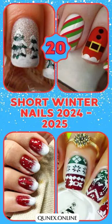 20 Stylish Short Winter Nail Ideas for 2024-2025: Simple, Cute, and Trendy Designs