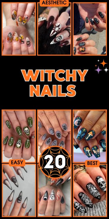 20 Witchy Nails Ideas: Almond, Stiletto, and Coffin Shapes for a Mystical Manicure