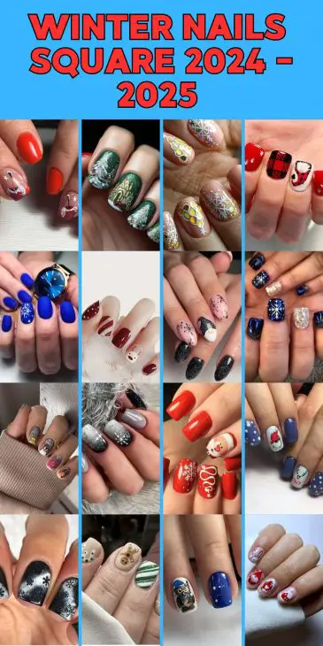 20 Festive Ideas for Winter Nails Square: From Elegant to Playful Styles