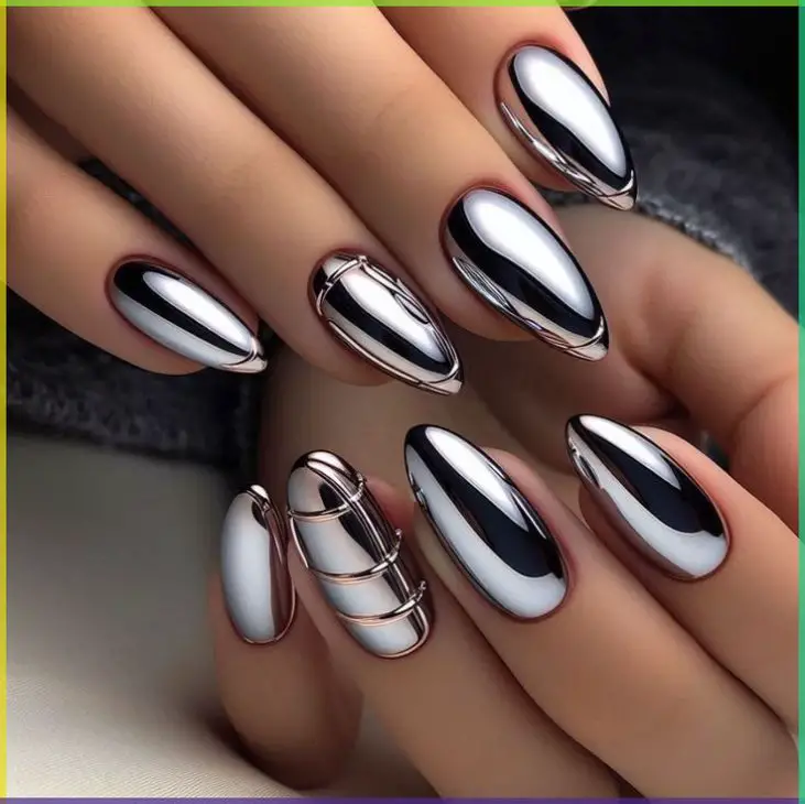 Chrome Nails Ideas 2025: A Stunning Take on Metallic Shine