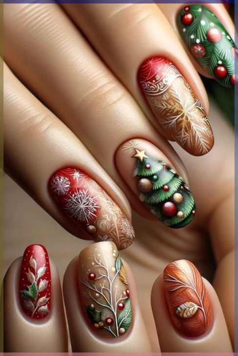 22 Christmas Nail Designs: Festive Ideas in Red, Green, White, and More for the Holiday Season