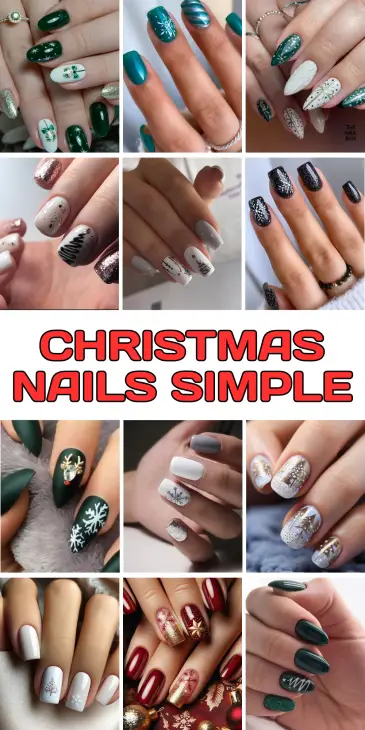 22 Simple Christmas Nail Ideas: Stylish and Classic Designs for the Holidays