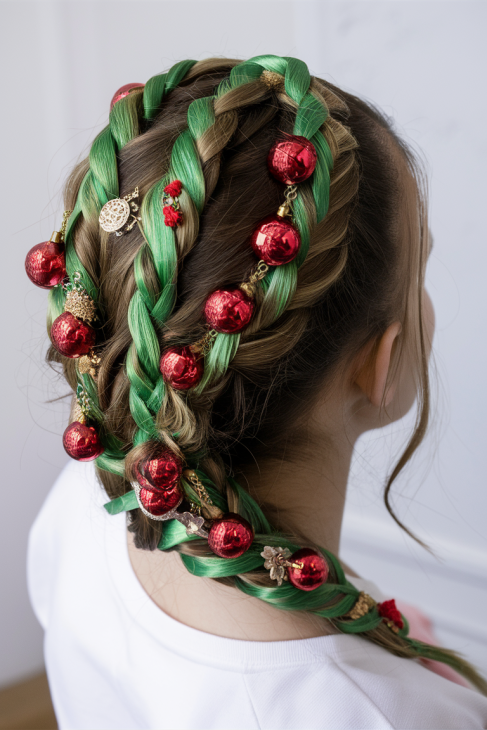 20 Magical Christmas Children's Hairstyles: Festive Ideas with Bows, Braids, and More