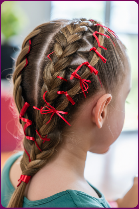 20 Magical Christmas Children's Hairstyles: Festive Ideas with Bows, Braids, and More