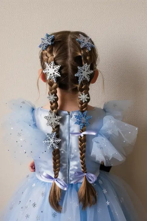 20 Magical Christmas Children's Hairstyles: Festive Ideas with Bows, Braids, and More