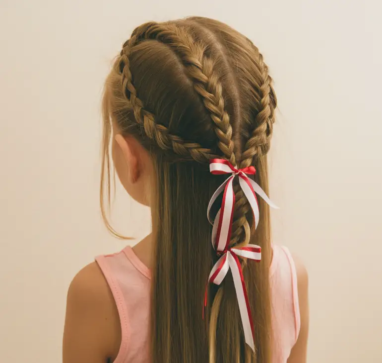 20 Magical Christmas Children's Hairstyles: Festive Ideas with Bows, Braids, and More