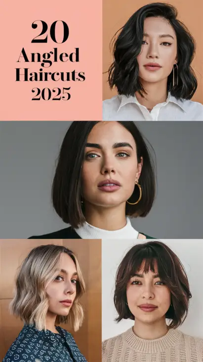 20 Trendy Angled Bob Haircuts for 2025: Style Inspiration for Every Hair Type