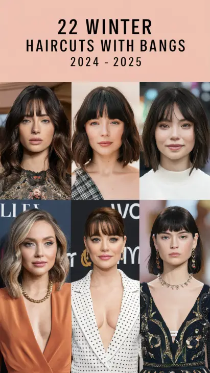 Winter Haircuts with Bangs 2024-2025: Top Trends for Every Hair Type and Length