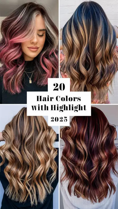 Trending Hair Colors with Highlights 2025: Fresh Styles and Captivating Shades