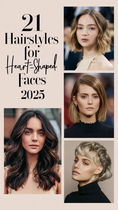 21 Trending Hairstyles for Heart-Shaped Faces in 2025: Short, Medium, Long