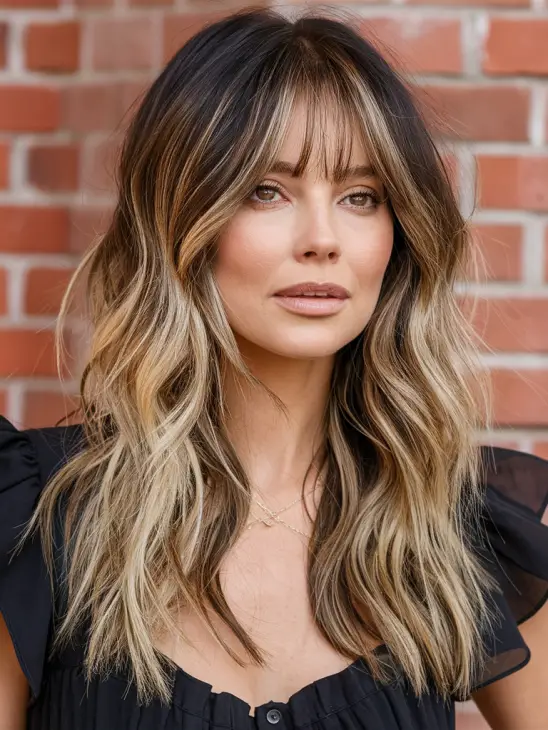 20 Trendy Wispy Bangs Hairstyles for Round Faces in 2025