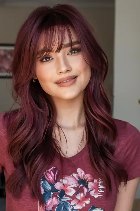 20 Gorgeous Wine Red Hair Color Ideas for Brunettes to Try in 2025