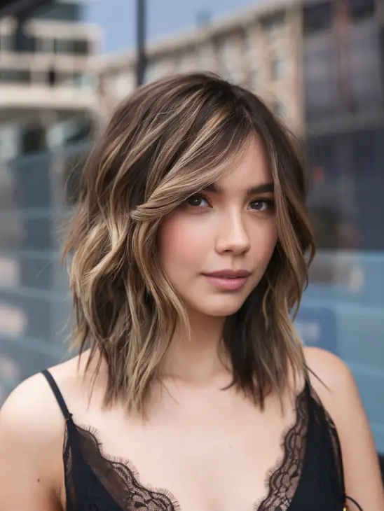 20 Trendy Wispy Bangs Hairstyles for Round Faces in 2025