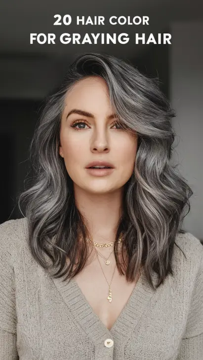 20 Stunning Hair Color Ideas for Graying Hair: Highlights, Brunettes, and Low-Maintenance Styles