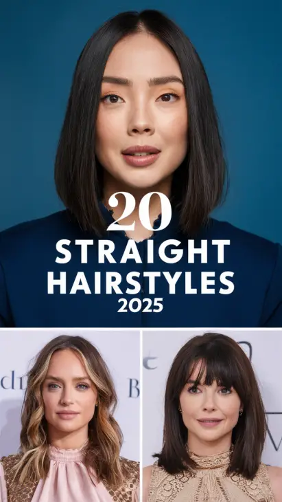 20 Trendy Straight Hairstyles for 2025: Cute, Elegant, and Easy Ideas for Every Occasion