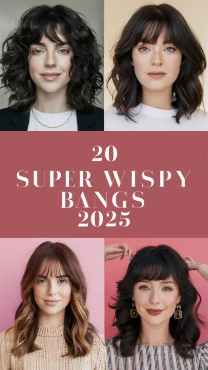 20 Stylish Super Wispy Bangs Ideas for Every Hair Length and Texture in 2025