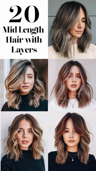 20 Stunning Ideas for Mid-Length Hair with Layers: Bangs, Wavy, Blonde