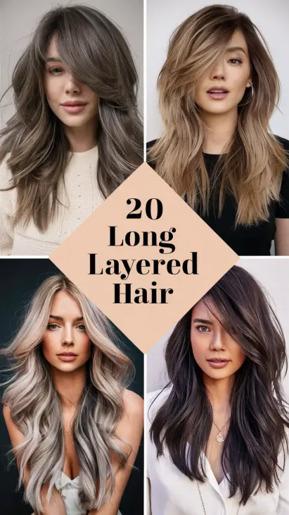 20 Stylish Long Layered Hair Ideas: Face-Framing, Bangs, and More