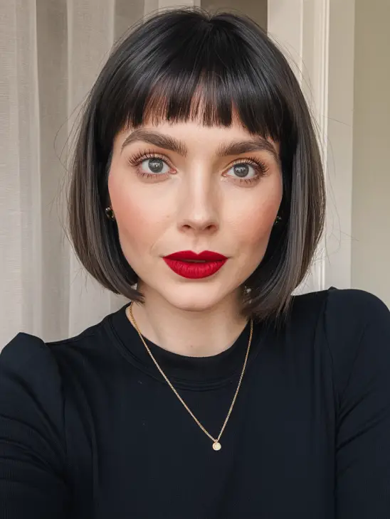 20 Stunning French Bob with Bangs Ideas for Every Face Shape and Hair Type