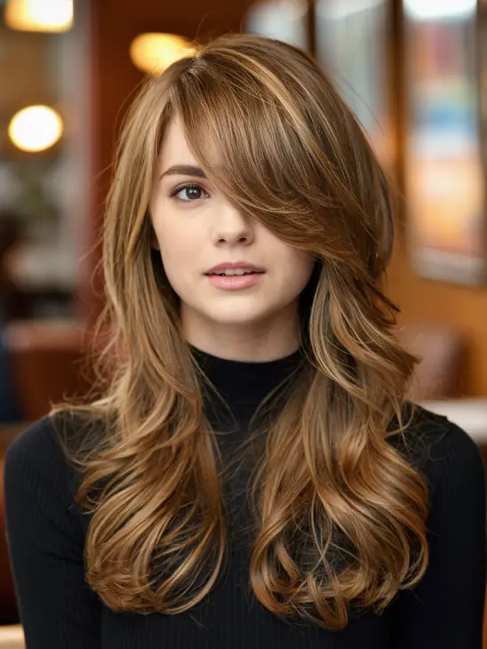 21 Long Curtain Bangs Ideas for a Round Face: Perfect Hairstyles for Every Occasion