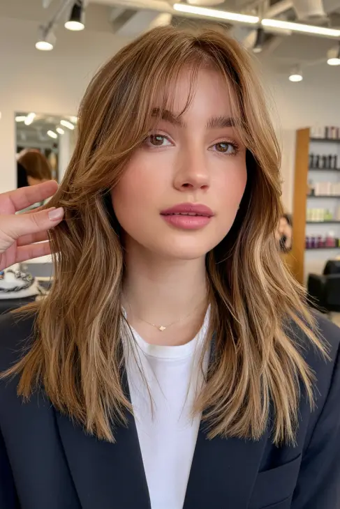 21 Long Curtain Bangs Ideas for a Round Face: Perfect Hairstyles for Every Occasion