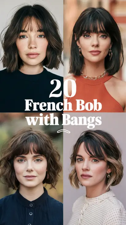 20 Stunning French Bob with Bangs Ideas for Every Face Shape and Hair Type