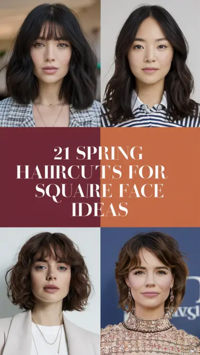 21 Best Spring Haircuts for Square Faces in 2025: Flattering Styles for Every Length