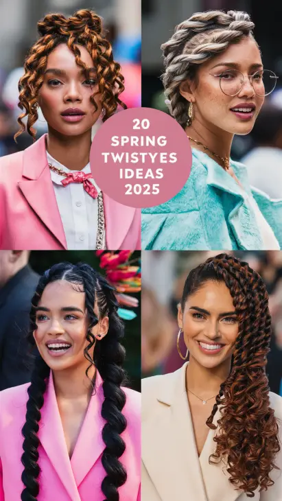 20 Trendy Spring Twists Hairstyles Ideas for Natural Hair: Short, Medium, and Long Styles 2025