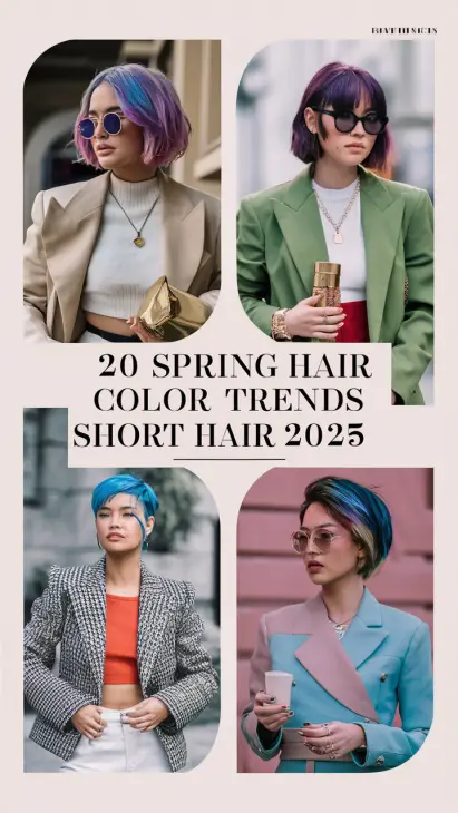 20 Trendy Spring Hair Color Ideas for Short Hair in 2025: Bold and Beautiful Looks