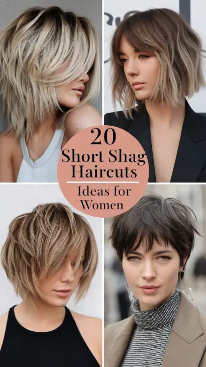 Short Shag Haircuts Ideas for Women