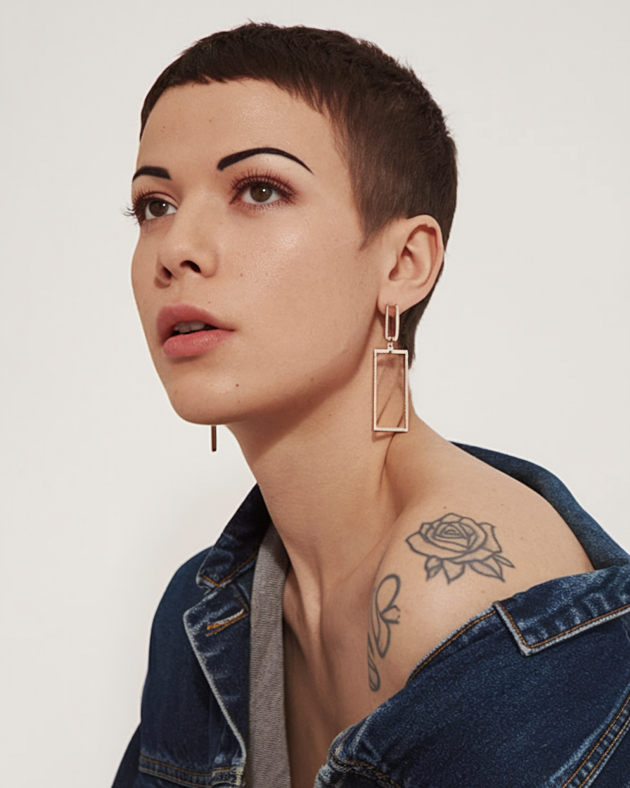 The Bold Elegance of a Buzz Cut for Women